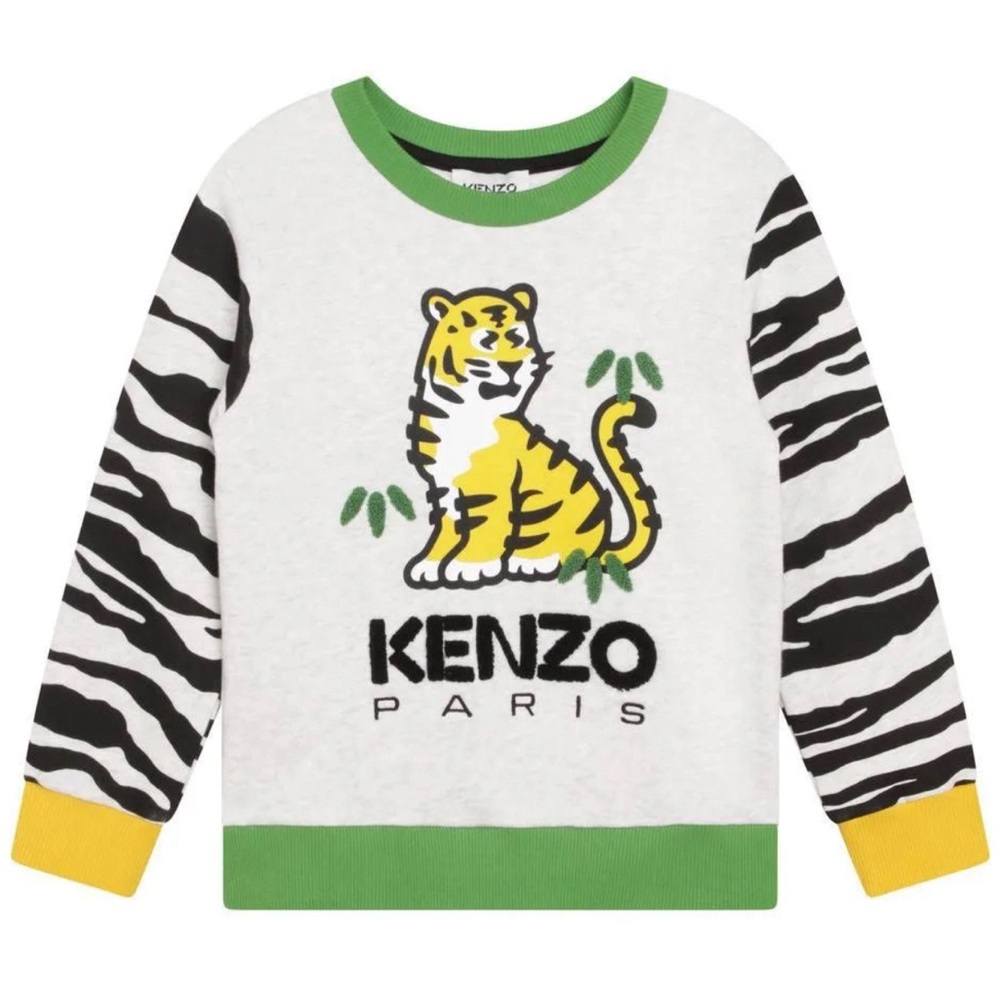 Kenzo Kids logo-embroidered cotton Sweatshirt size 8 - Picture 1 of 5